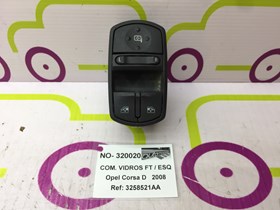 Comando de Vidros Frt / Esq Opel Corsa D de 2008 - Ref OEM :  3258521AA